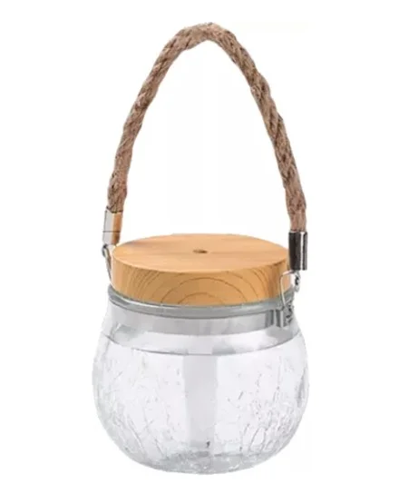 Umidificator de 400 ml si Iluminare LED RGB ZJ987 cu Lemn natural