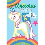 Unicorni stralucitori de colorat (bleu)