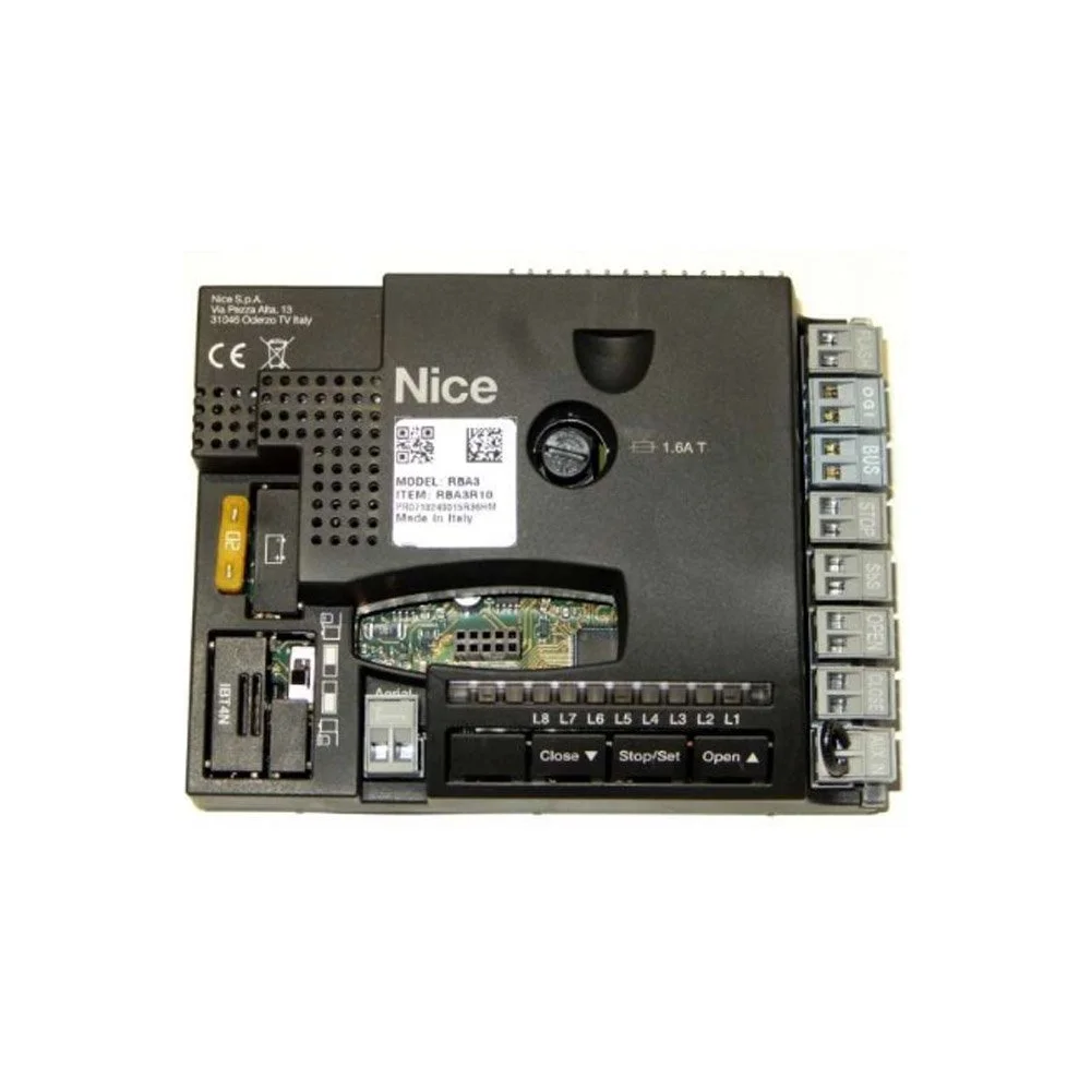 Unitate de comanda automatizare poarta culisanta Nice SPRBA3R10, 24 V, Blue-Bus, compatibila Robus 400/600/1000 si RUN1500