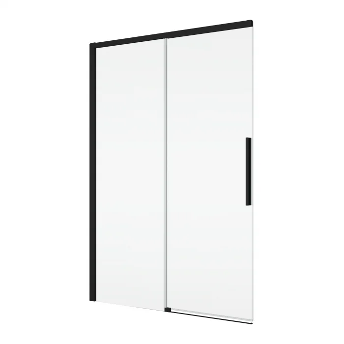 Usa culisanta de dus in nisa, 1200 mm, negru mat, doua elemente, Ronal Oriana