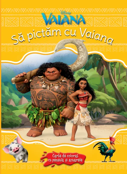 Vaiana Carte cu pensulă și 10 acuarele