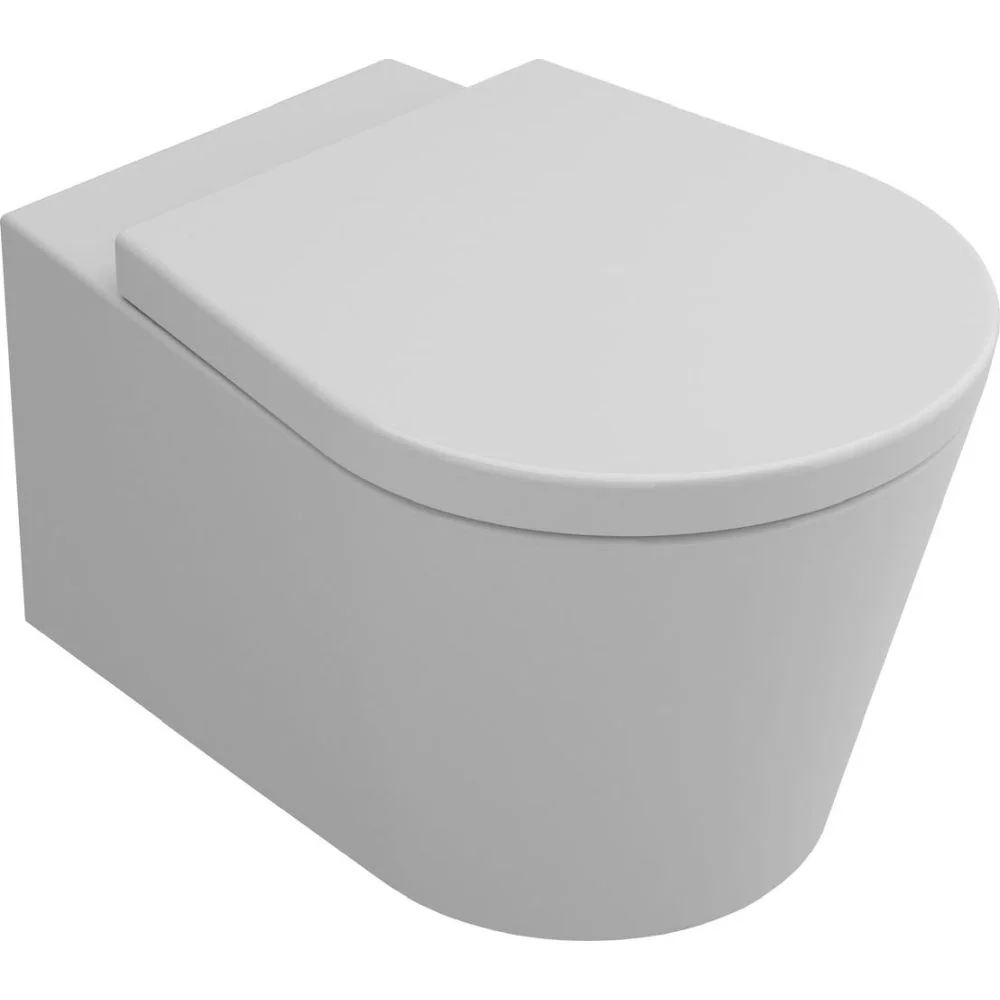 Vas wc suspendat rimless Gala Glam cu capac soft close inclus, alb