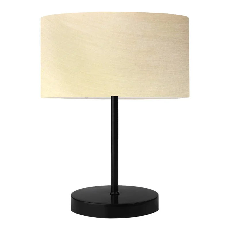 Veioza Roojee, E27, Bej-Negru, 24x24x37 cm