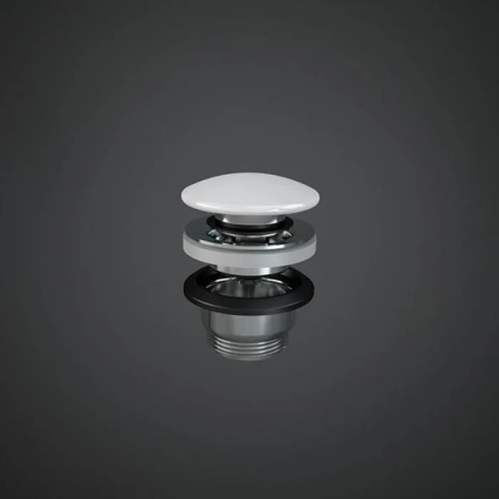 Ventil cu click-clack pentru lavoar, RAK, Feeling, fara preaplin, alb