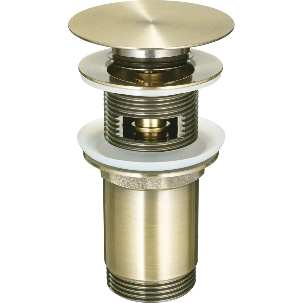 Ventil lavoar baie click-clack cu preaplin, bronz, Deante