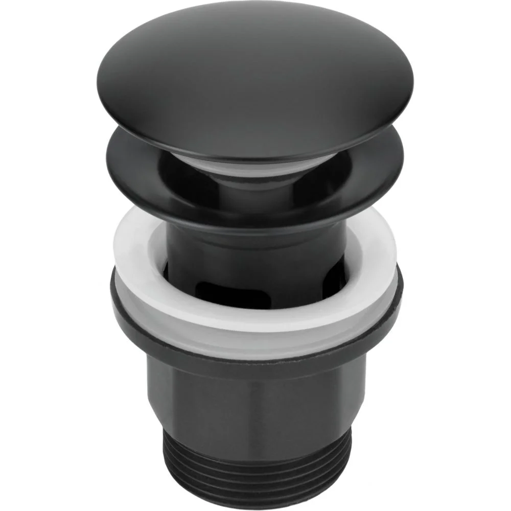 Ventil lavoar click-clack cu preaplin negru Deante