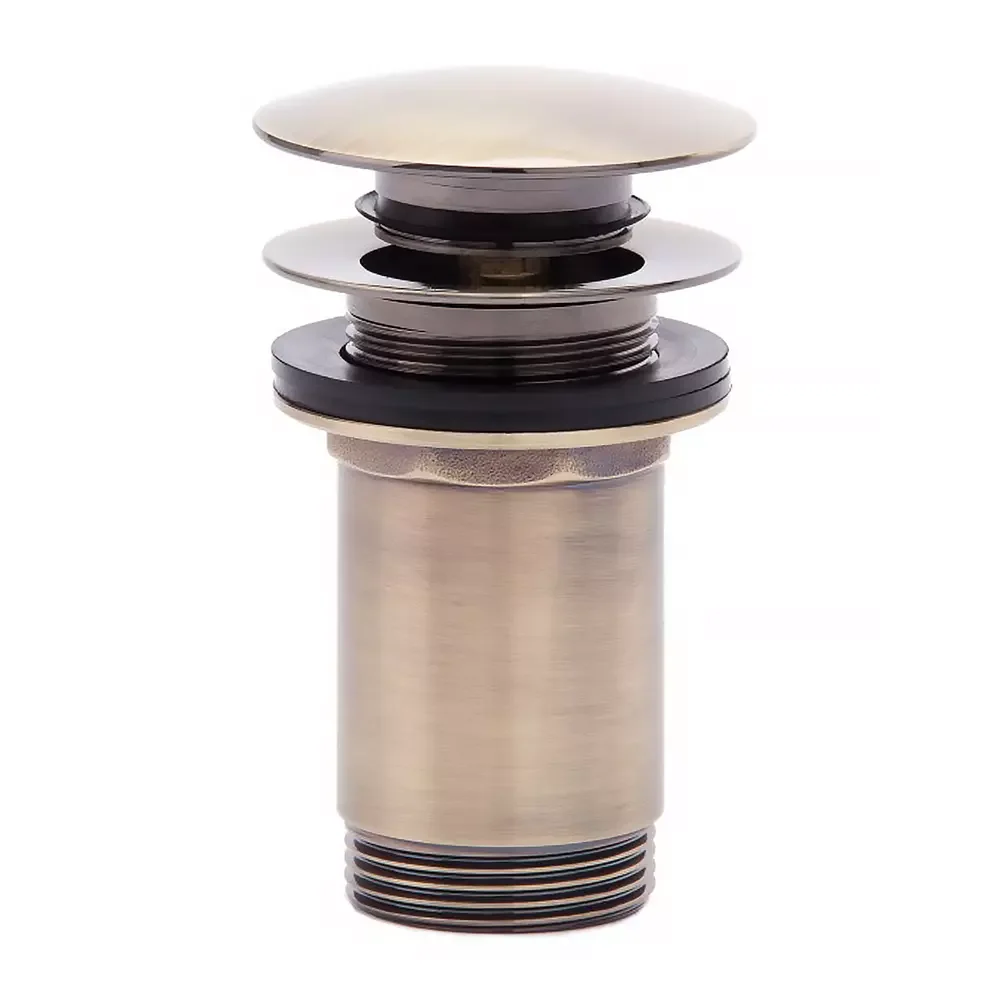 Ventil lavoar click-clack FDesign Kleome cu preaplin, bronz periat