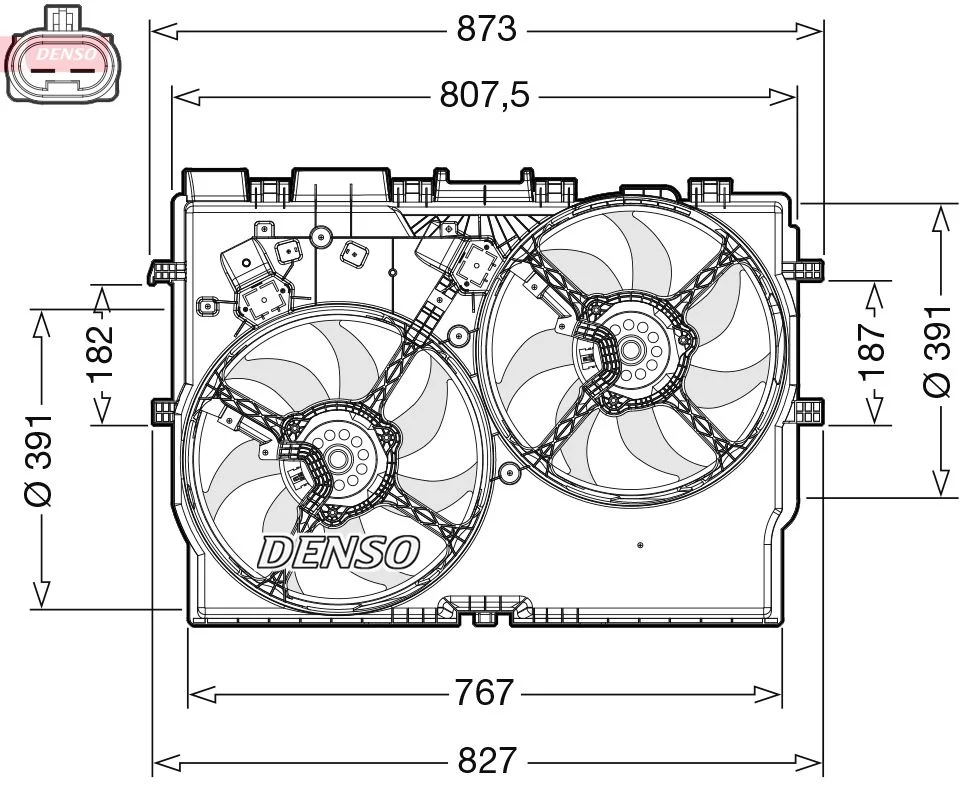 Ventilator, radiator DENSO DER09311