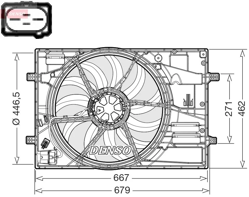 Ventilator, radiator DENSO DER32018