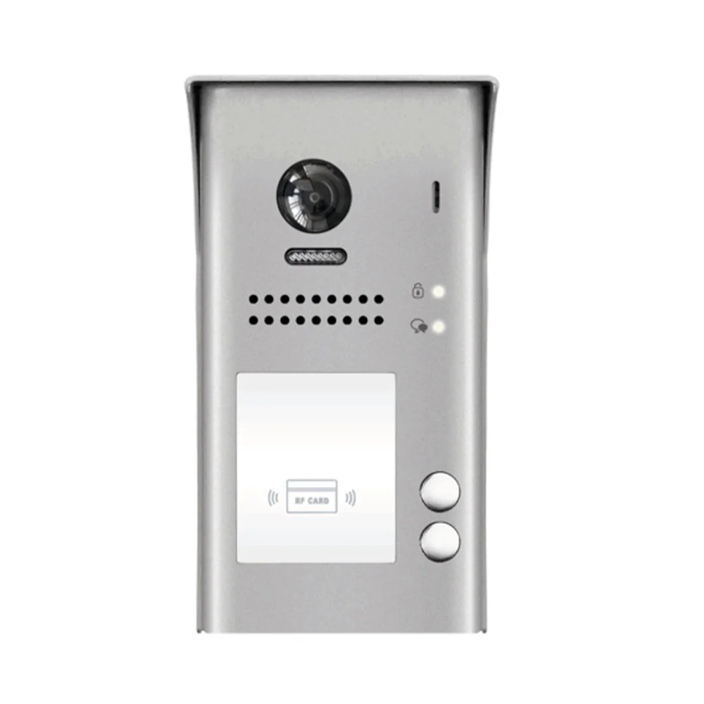 Videointerfon de exterior DT607-ID-S2(V2), 2 MP, 125 MHz, RFID, 2 familii, aplicat