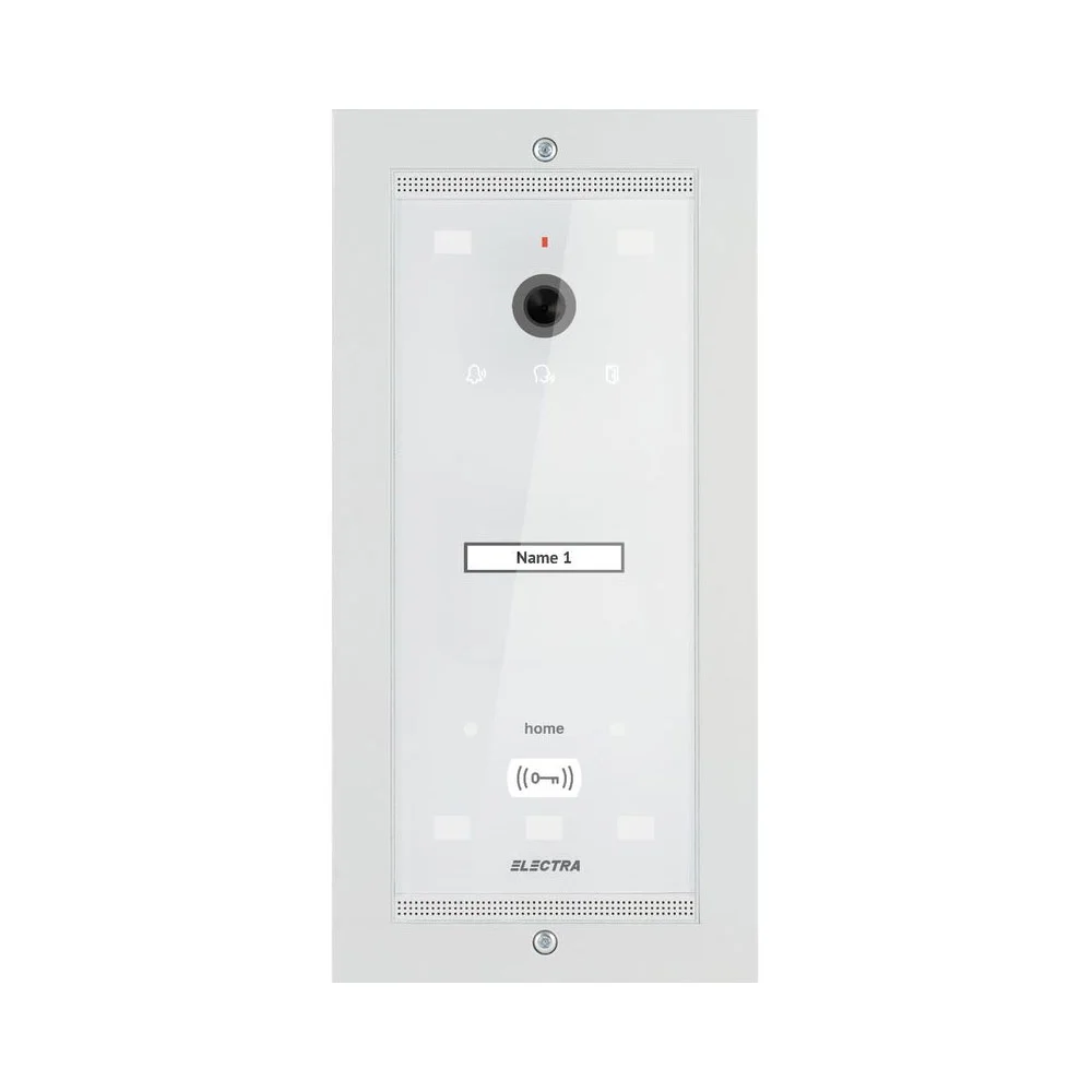 Videointerfon de exterior Electra Urban VPM.01F03.ELWH4, 1 familie, ingropat, 800 TVL, LED-uri albe, RFID, alb