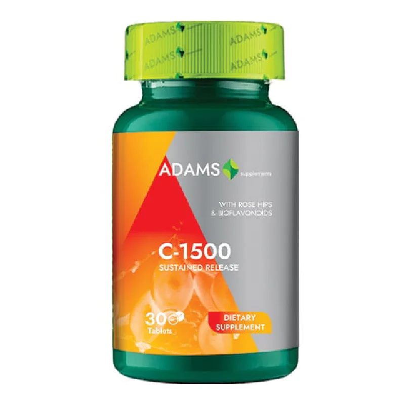 Vitamina C-1500, 30 tablete, Adams