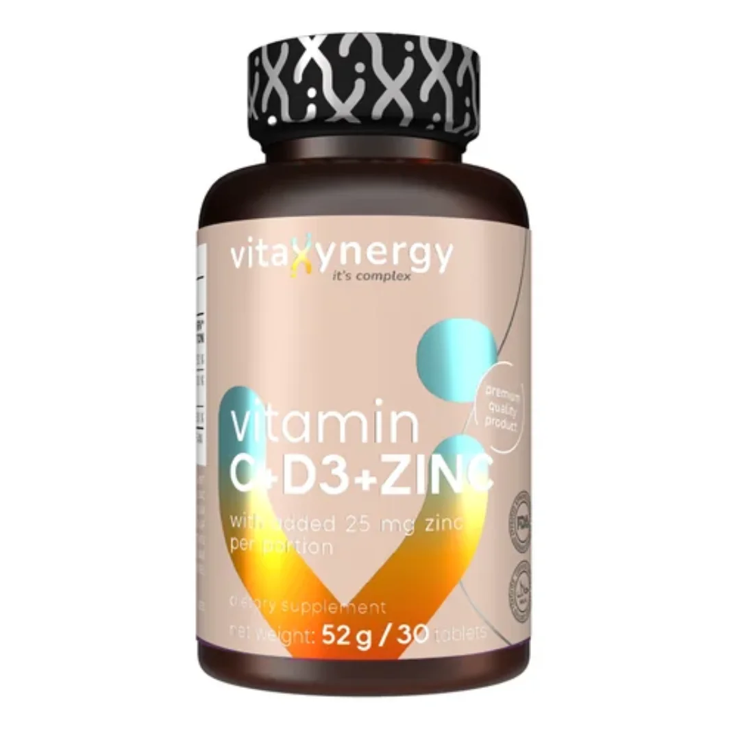 Vitamina C, Vitamina D3 si Zinc, 30 tablete, Vitaxynergy