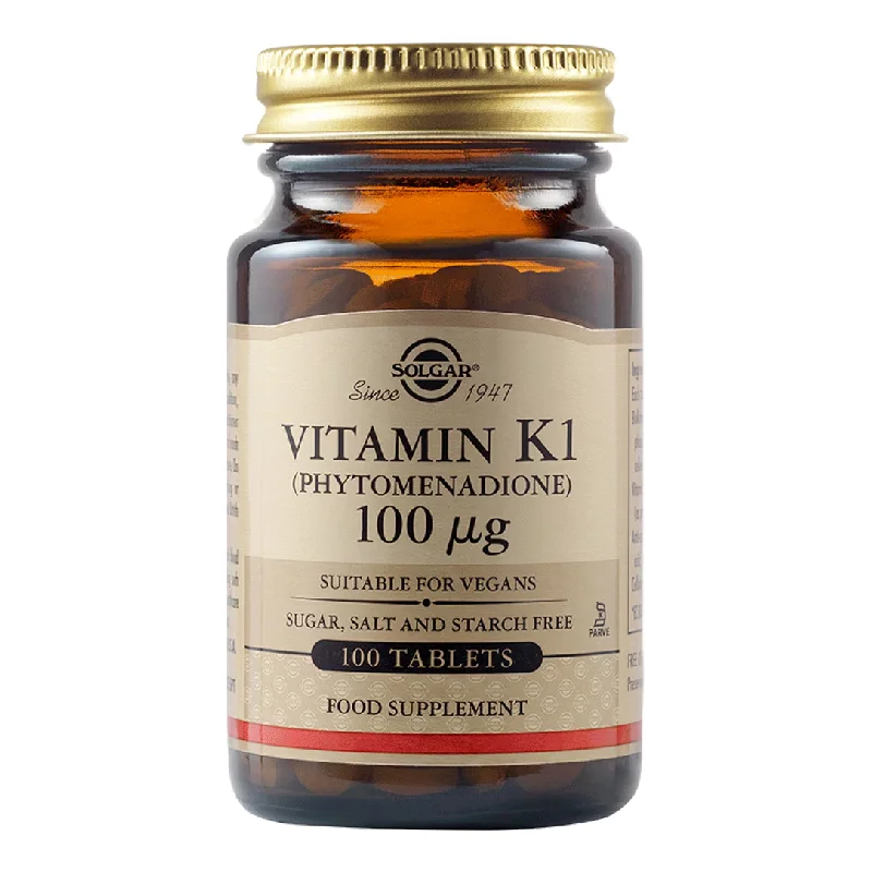 Vitamina K1 100 mcg, 100 tablete, Solgar