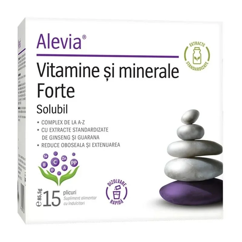 Vitamine si minerale Forte, 15 plicuri, Alevia