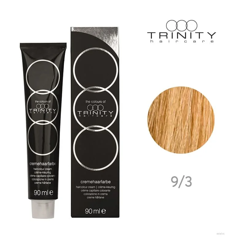 Vopsea crema pentru par COT Trinity Haircare 9/3 Blond luminos auriu, 90 ml