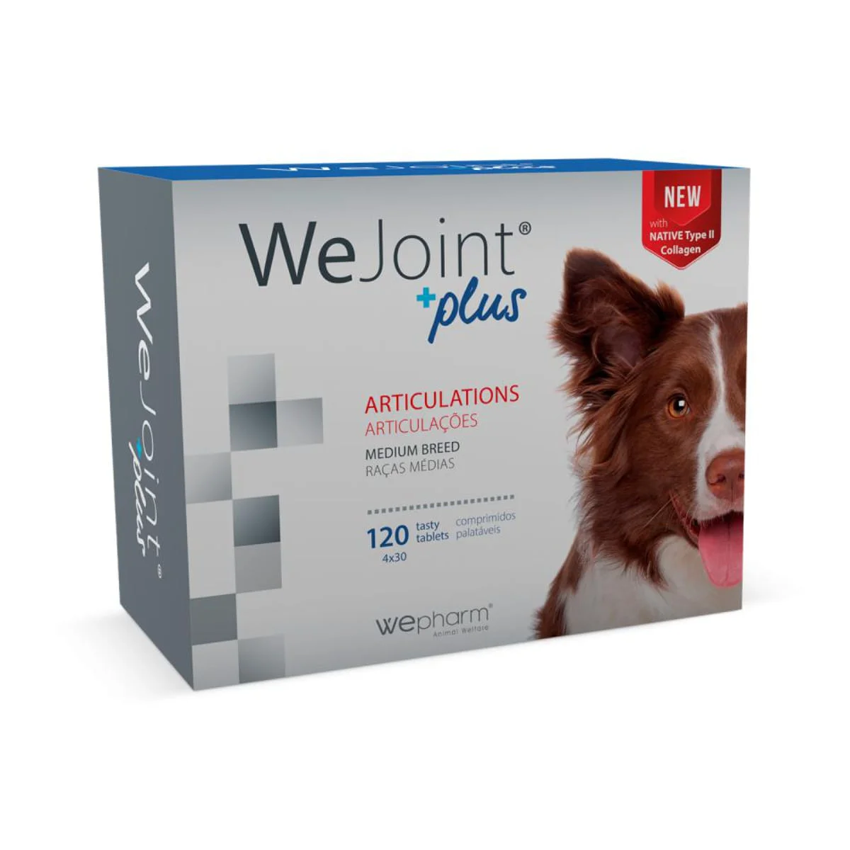 WEPHARM WeJoint Plus Medium Breeds, supliment sistem articular câini, comprimate WEPHARM WeJoint Plus Medium Breeds, M, supliment sistem articular câini, flacon, 120 comprimate