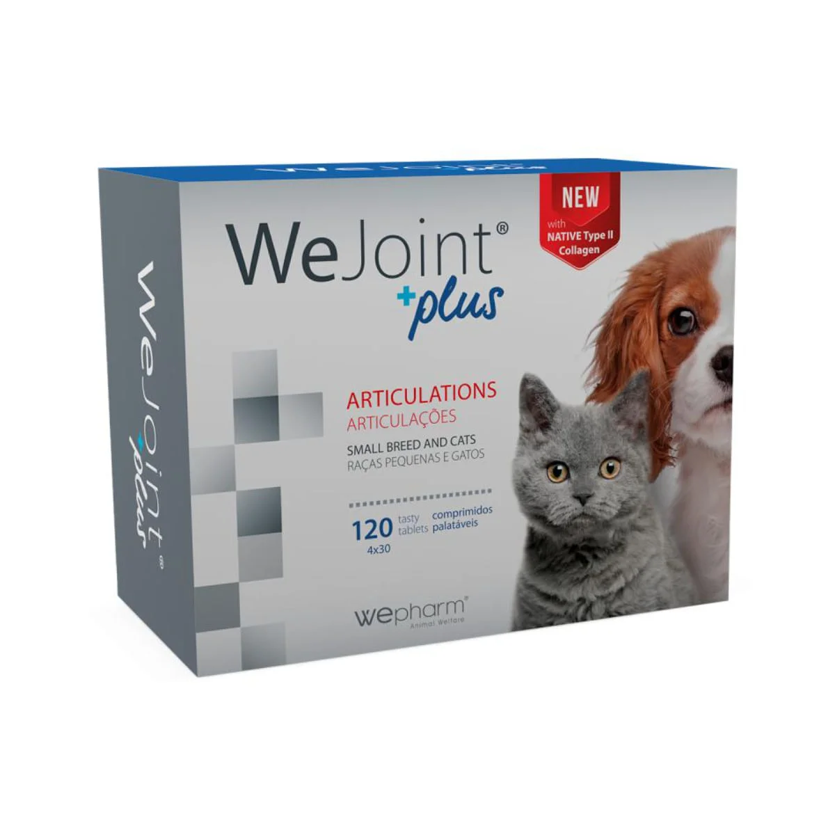 WEPHARM WeJoint Plus Small Breeds & Cats, supliment sistem articular câini, comprimate WEPHARM WeJoint Plus Small Breeds & Cats, XS-S, supliment sistem articular câini și pisici, flacon, 120 comprimate