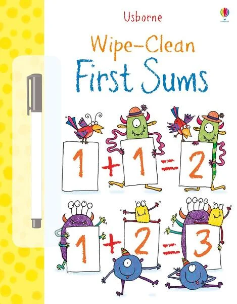 Wipe-Clean First Sums - Paperback brosat - Jessica Greenwell - Usborne Publishing
