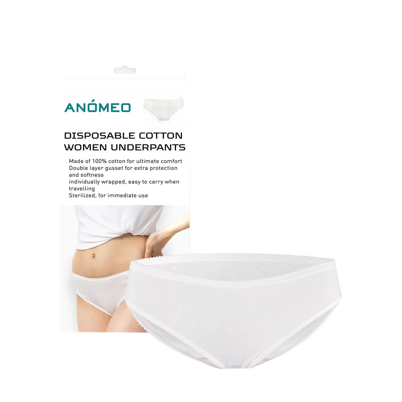 Women disposable underware m - white