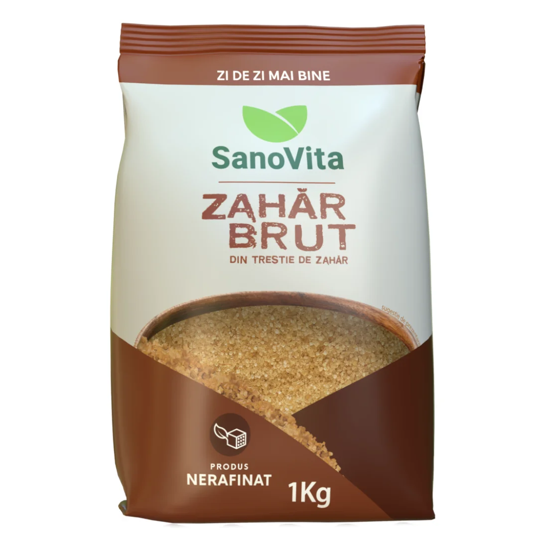 Zahar brut din trestie, 1kg, Sanovita